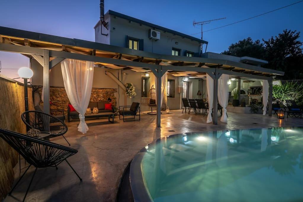 Casa Del Miele, Private Pool, Bbq, Mountain View. Villa Alikianos Eksteriør bilde